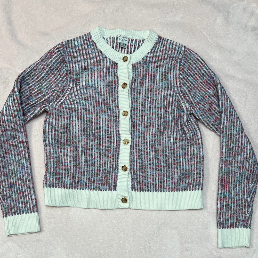 J. Crew Factory Multicolor Button-Up Cardigan